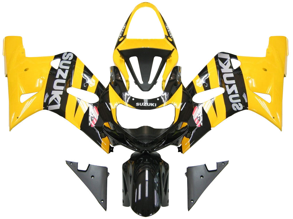 Carene 2001-2003 Suzuki GSXR 600 Giallo Nero GSXR Racing Generico