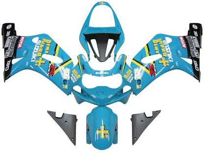 For GSXR600 2001-2003 Bodywork Fairing Blue ABS Injection Molded Plastics Set