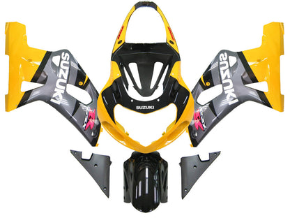 Carene 2001-2003 Suzuki GSXR 600 Silver &amp; Yellow GSXR Racing Generico