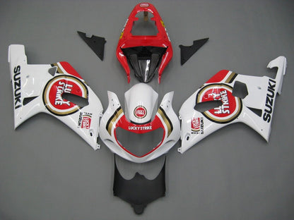 Amotopart Cladding Suzuki GSXR 600 2001-2003 Confisca Lucky Strike Racin White & Red Cyclopla Kit