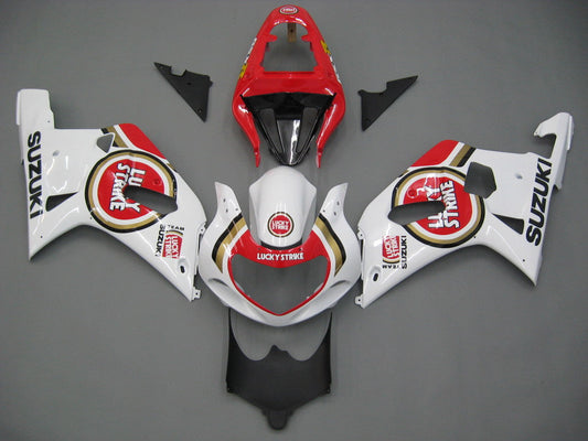 Careneg 2001-2003 Suzuki GSXR 600 White &amp; Red Lucky Strike Racen Generico