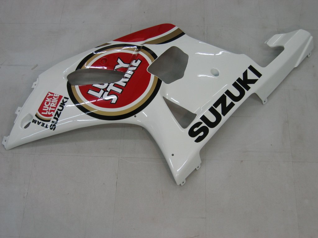 Amotopart Cladding Suzuki GSXR 600 2001-2003 Confisca Lucky Strike Racin White & Red Cyclopla Kit