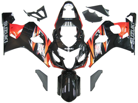 Carene 2004-2005 Suzuki GSXR 600 750 Nero Arancione GSXR Racing Generico