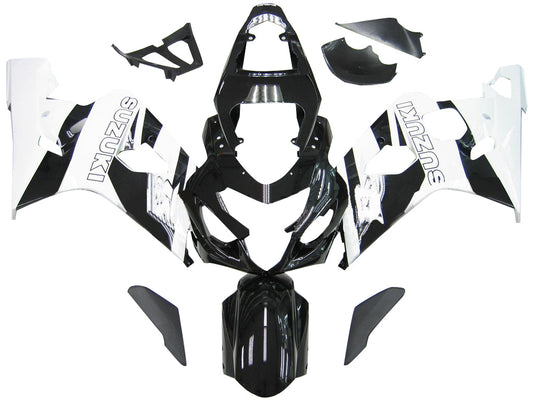 Carene 2004-2005 Suzuki GSXR 600 750 Nero Bianco Suzuki GSXR Racing Generico