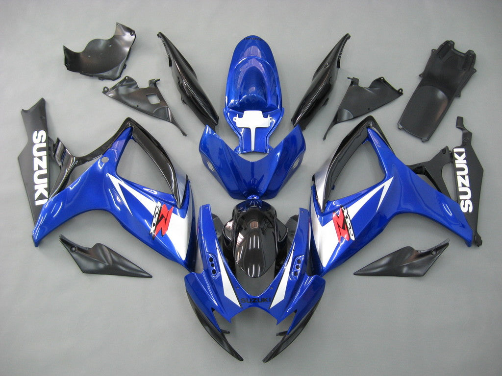 Amotopart 2006-2007 GSXR600750 Suzuki Cladding Blue & Black Kit