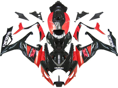 Carene 2006-2007 Suzuki GSXR 600 750 Nero &amp; Rosso GSXR Racing Generico