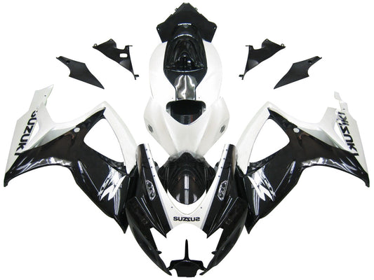 Carene 2006-2007 Suzuki GSXR 600 750 Nero &amp; Bianco GSXR Racing Generico