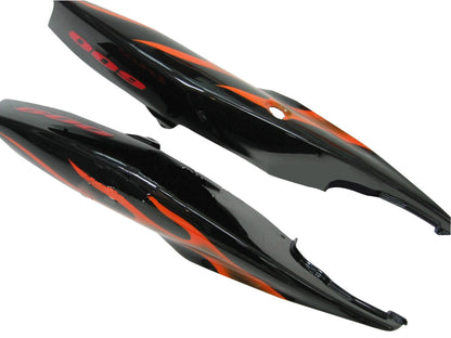 Carene 2006-2007 Suzuki GSXR 600 750 Black &amp; Orange Gold Flame Generico