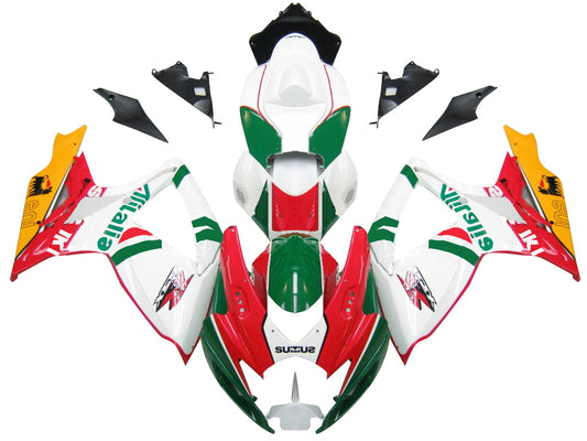 Carene 2006-2007 Suzuki GSXR 600 750 Bianco Rosso Verde Alitalia Racing Generico