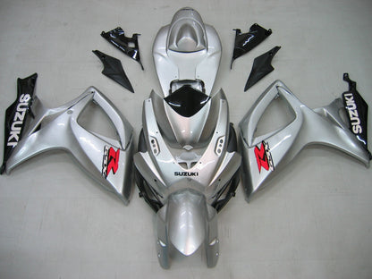 Carene 2006-2007 Suzuki GSXR 600 750 Silver &amp; Black GSXR Racing Generico