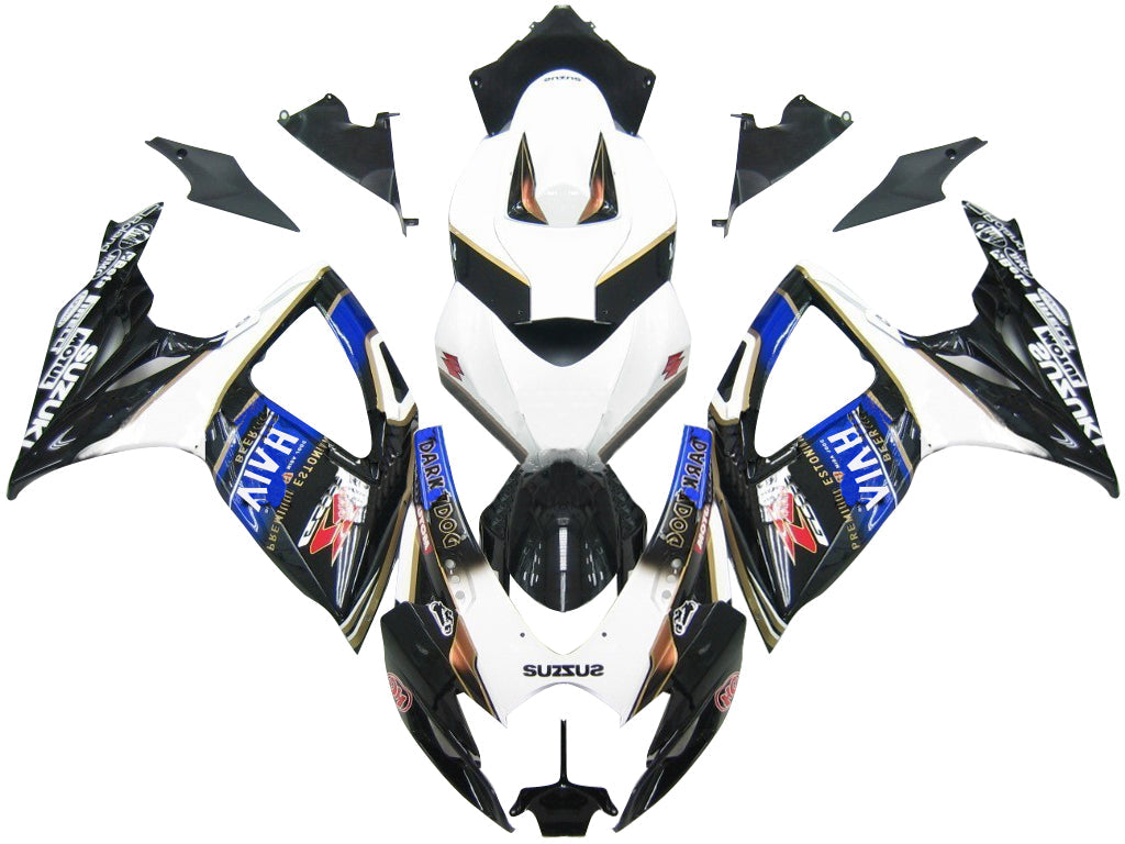 Carene 2006-2007 Suzuki GSXR 600 750 Black Blur Viru Beer Racing Generico