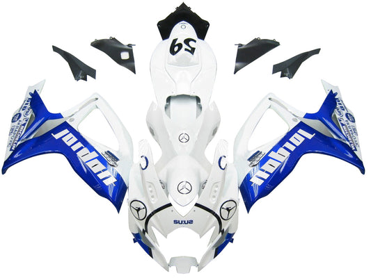 Carene 2006-2007 Suzuki GSXR 600 750 Bianco &amp; Blu Jordan Racing Generico