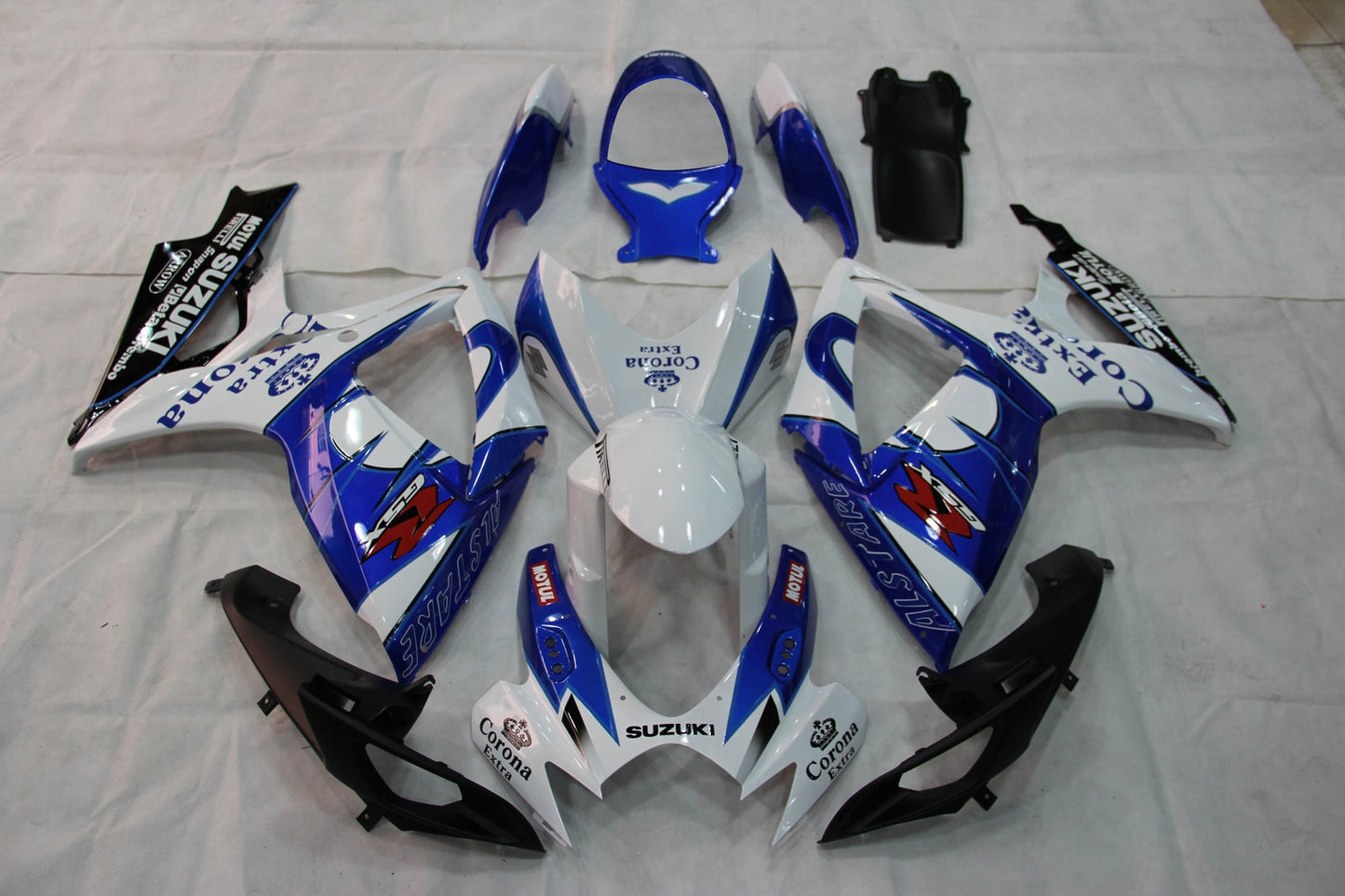 Carene 2006-2007 Suzuki GSXR 600 750 Bianco Blu Corona Racing Generico