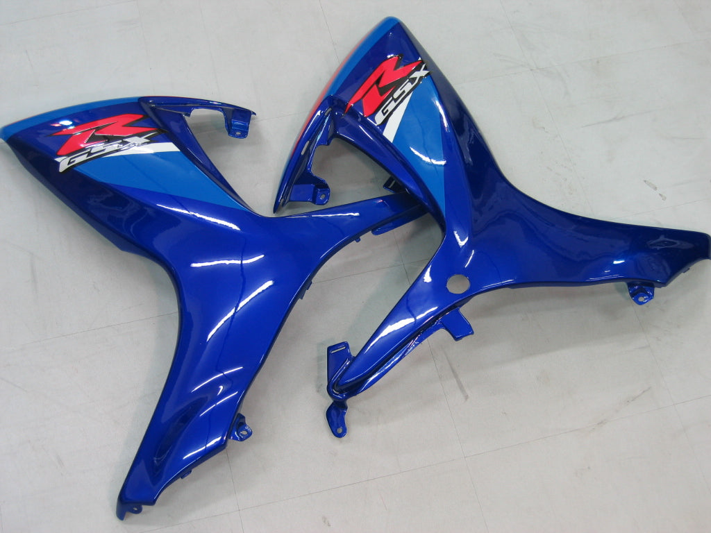 Amotopart 2006-2007 GSXR600750 Suzuki Cladding Blue & White Kit