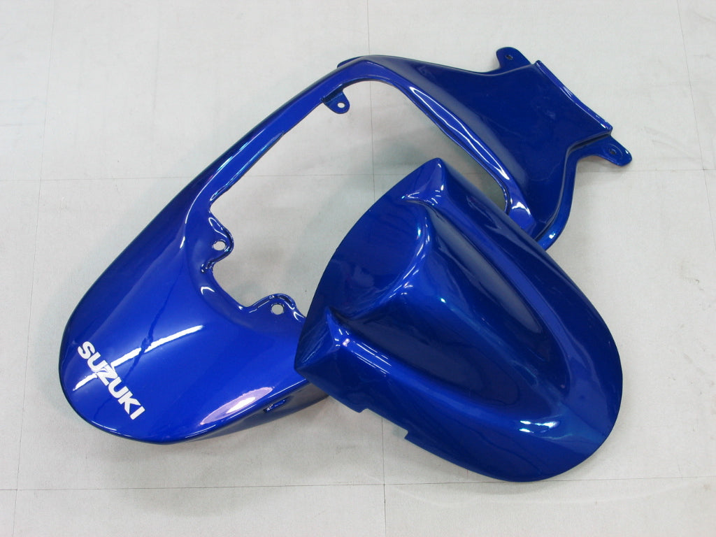 Amotopart 2006-2007 GSXR600750 Suzuki Cladding Blue & White Kit