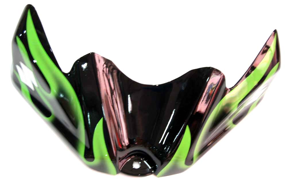 Carene 2008-2010 Suzuki GSXR 600 750 Black &amp; Green Flame GSXR Generico