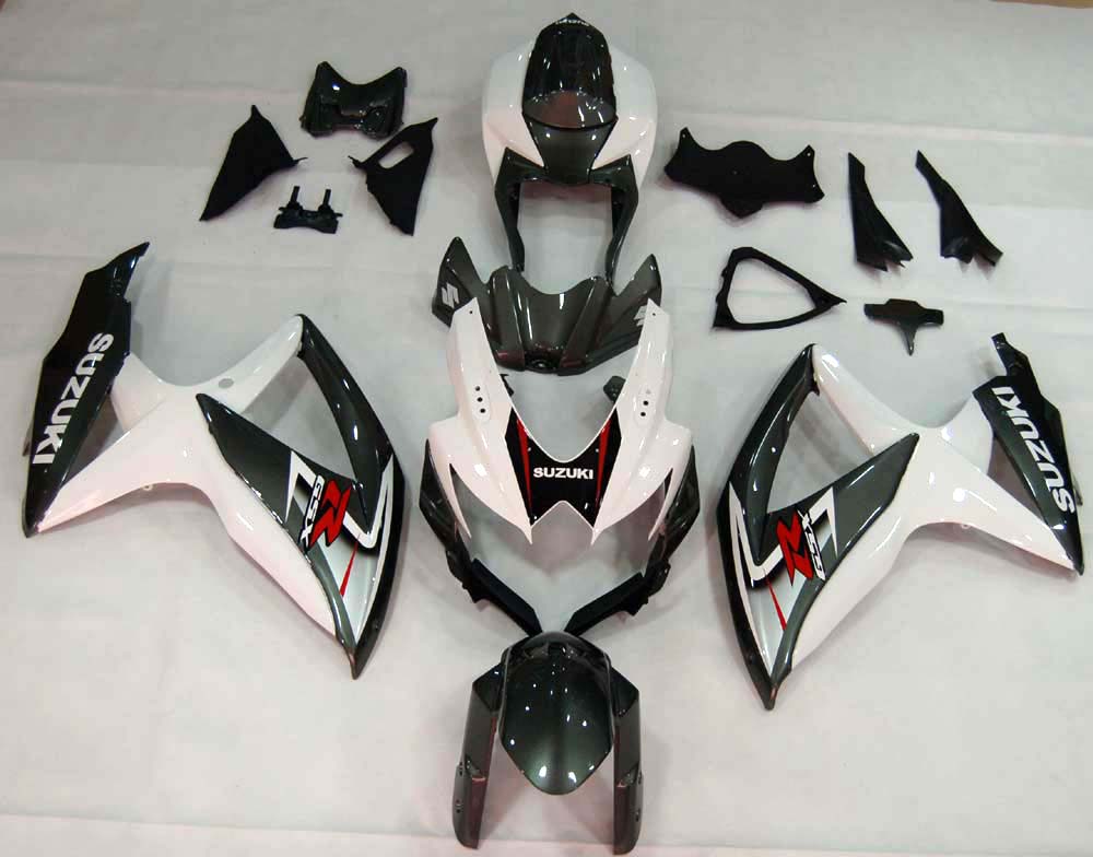 Carene 2008-2010 Suzuki GSXR 600 750 Bianco &amp; Argento GSXR Generico