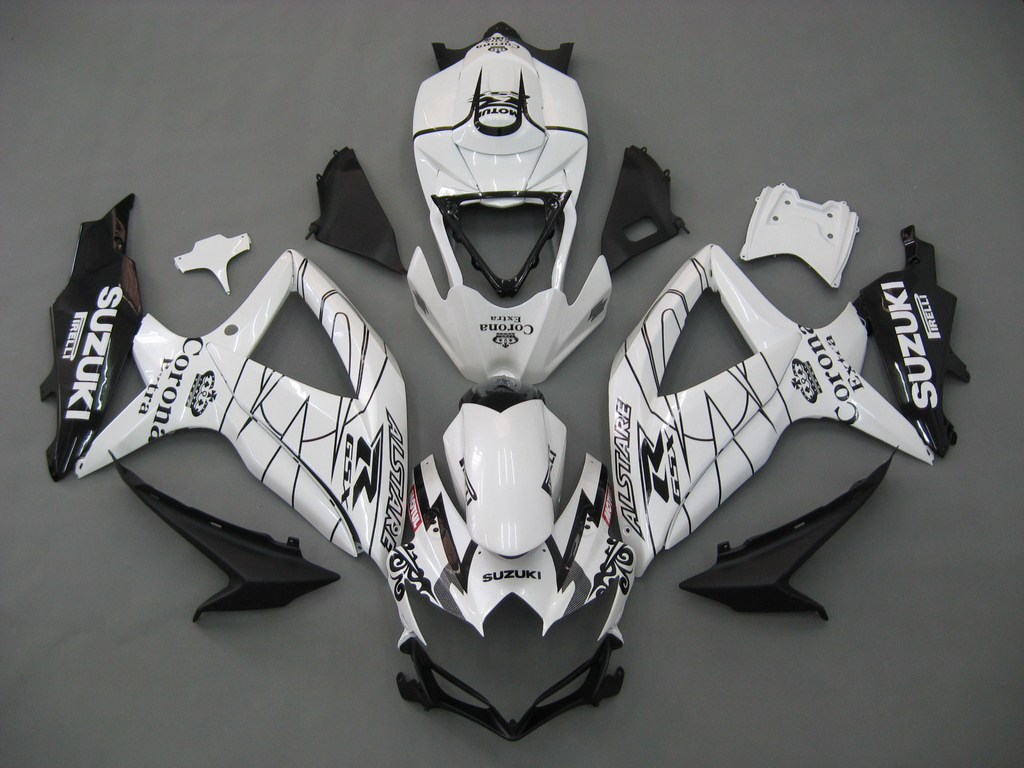 Carene 2008-2010 Suzuki GSXR 600 750 Bianco Alstare Corona Generico