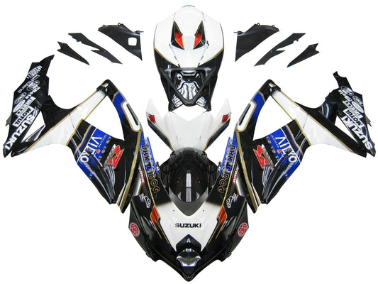 Carene 2008-2010 Suzuki GSXR 600 750 Nero Bianco Suzuki Racing Generico