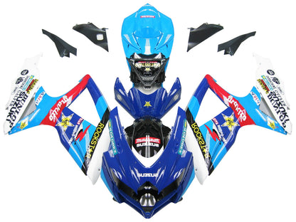 Carene 2008-2010 Suzuki GSXR 600 750 Blu Rockstar Malkita Racing Generico