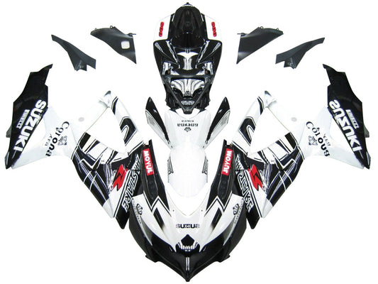 Carene 2008-2010 Suzuki GSXR 600 750 Nero Bianco Alstare Corona Generico