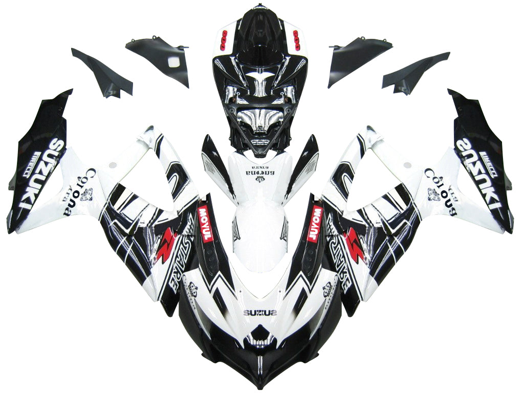 Carene 2008-2010 Suzuki GSXR 600 750 Nero Bianco Alstare Corona Racing Generico