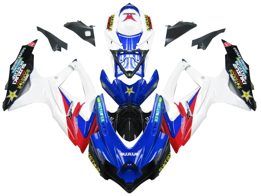 Carene 2008-2010 Suzuki GSXR 600 750 Blu Rosso Bianco GSXR Racing Generico