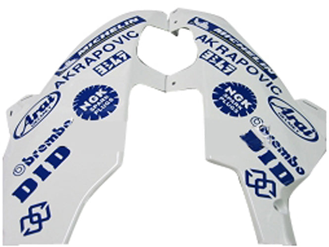 Carene 2008-2010 Suzuki GSXR 600 750 Bianco Blu Jordan Racing Generico