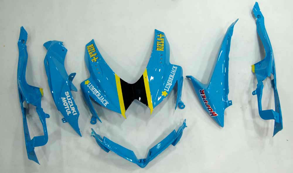 Carene 2008-2010 Suzuki GSXR 600 750 Blu Giallo Rizla Generico