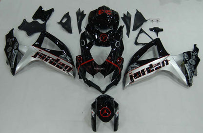 Carene 2008-2010 Suzuki GSXR 600 750 Nero Argento Jordan Racing Generico