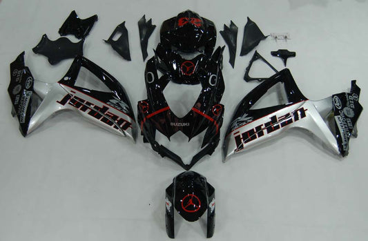 Carene 2008-2010 Suzuki GSXR 600 750 Nero Argento Jordan Racing Generico