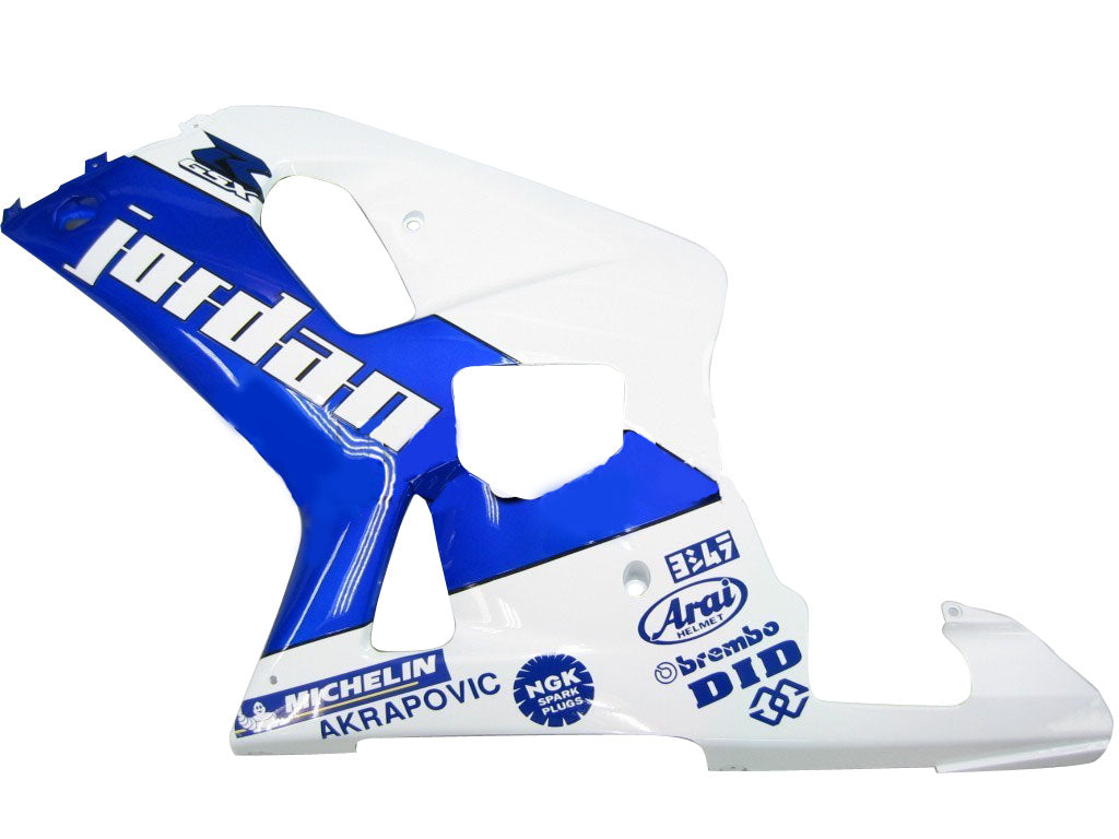Carene 2001-2003 Suzuki GSXR 750 Bianco Blu Jordan GSXR Racing Generico
