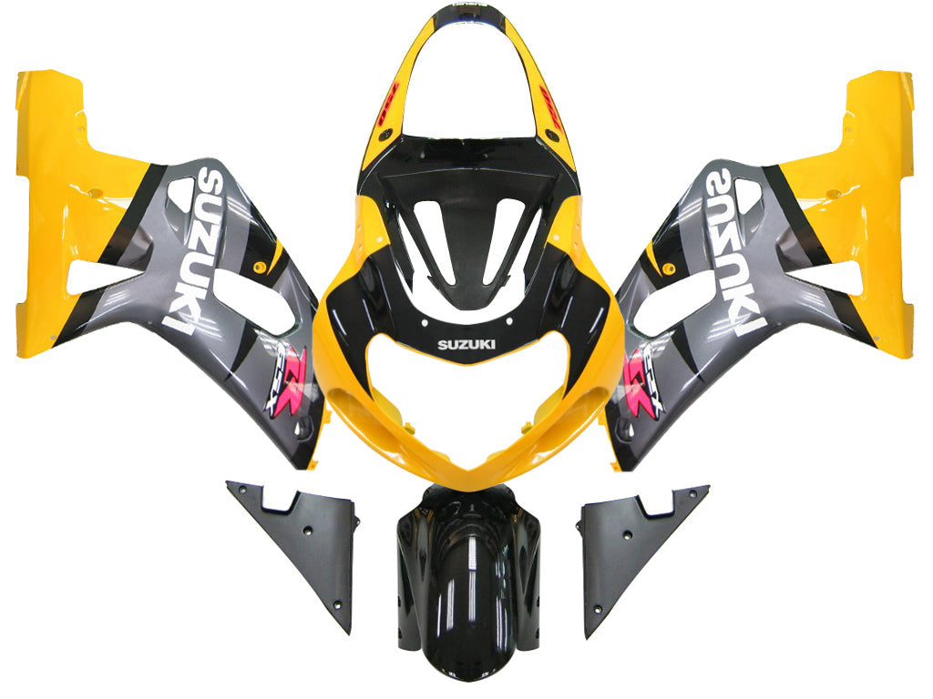 Carene 2001-2003 Suzuki GSXR 750 Giallo Argento GSXR Racing Generico
