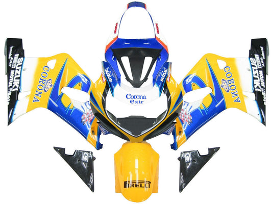 Carene 2001-2003 Suzuki GSXR 750 Giallo &amp; Blu Corona GSXR Racing Generico