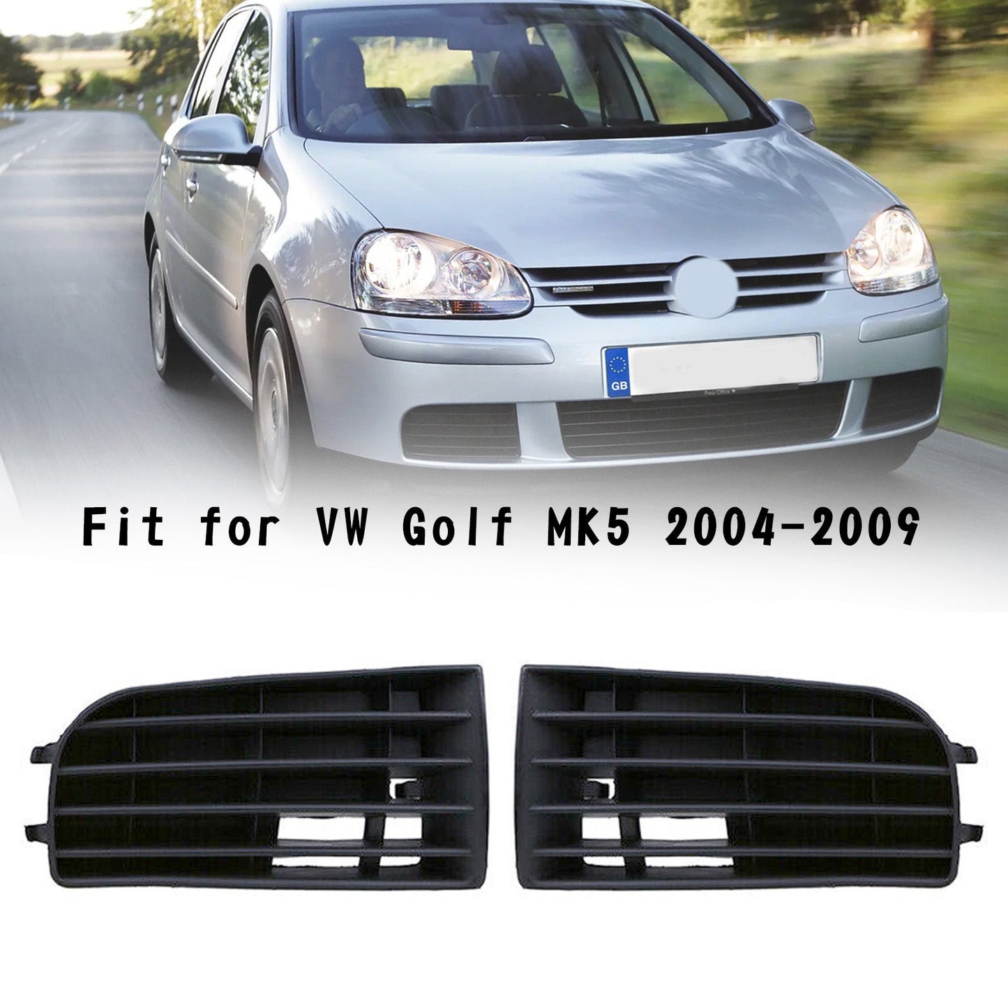 ABS Paraurti Anteriore Griglia Griglia di Protezione Della Copertura fit Volkwage VW Golf 2005-2008 MK5 Generico