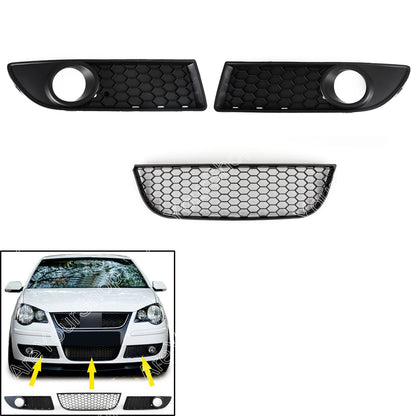 Griglia anteriore inferiore a nido d&#39;ape lato sinistro per VW Polo 9N3 GTI (2005-2009) generico