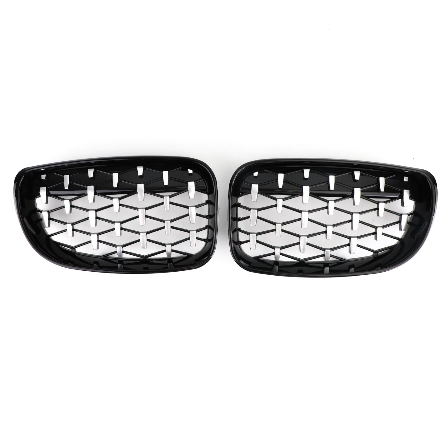 Griglia anteriore Fit BMW Serie 1 E81 E87 E82 E88 128i 135i 2008-2012 Black &amp; Chrome Generico