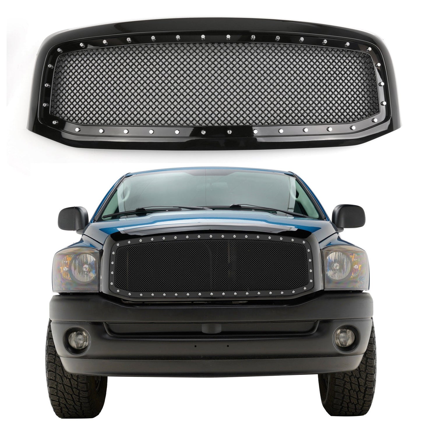 2006-2008 Ram 1500 2500 3500 Mesh Style griglia di ricambio per griglia anteriore generica