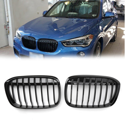 Nuova coppia griglia frontale per griglia per BMW 2016+ F48 F49 X1 X-Series nero generico