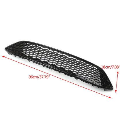 Black+Red Honeycomb Mesh Front Bumper Center Grille Panel For Ford Focus 15-216