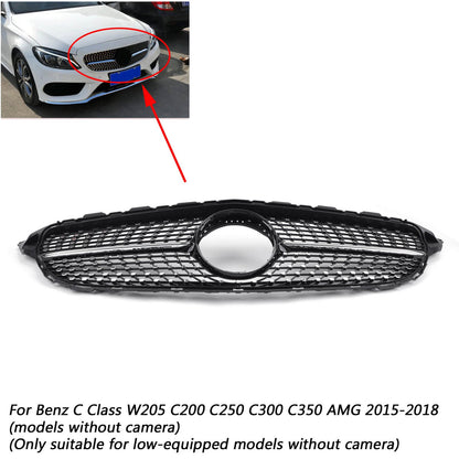 W205 Classe C C250 C300 C400 2015-2018 Benz Nuova griglia di ricambio per griglia anteriore diamantata