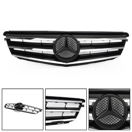 LED nero cromato griglia anteriore griglia Fit Benz classe C W204 C300 C350 2008-2014 generico