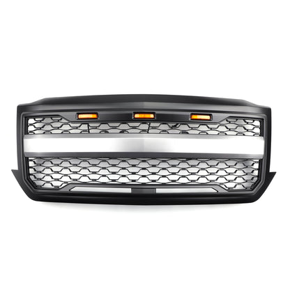 Sostituzione griglia anteriore Chevrolet Silverado 1500 LED per modelli 2016-2018 in nero con scritta