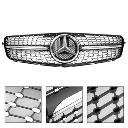 2008-2014 Classe C Benz W204 C300 C350 LED Diamond griglia paraurti anteriore griglia