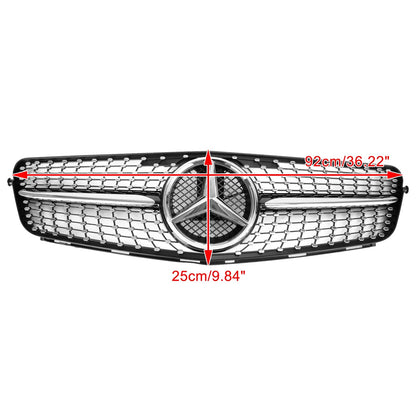 2008-2014 Classe C Benz W204 C300 C350 LED Diamond griglia paraurti anteriore griglia