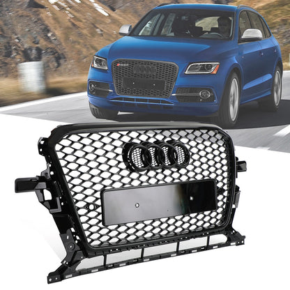 2013-2017 Audi Q5 Gloss Black RSQ5 Style Honeycomb Mesh Sport Hex Grill Sostituzione Generico