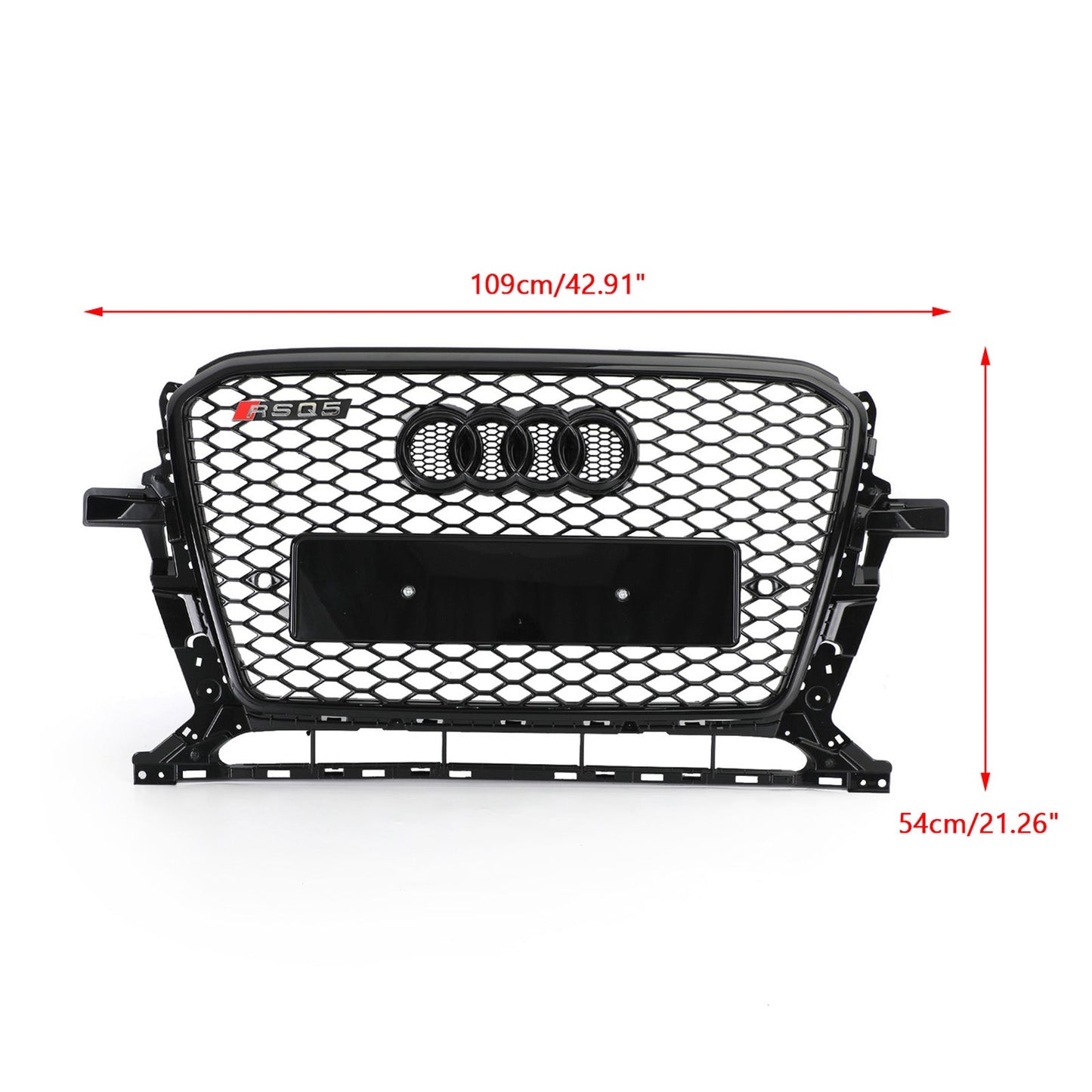 2013-2017 Audi Q5 Gloss Black RSQ5 Style Honeycomb Mesh Sport Hex Grill Sostituzione Generico