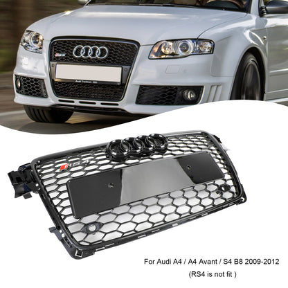 Audi A4/S4 B8 2009-2012 RS4 Style griglia a nido ape sportiva griglia esagonale nera