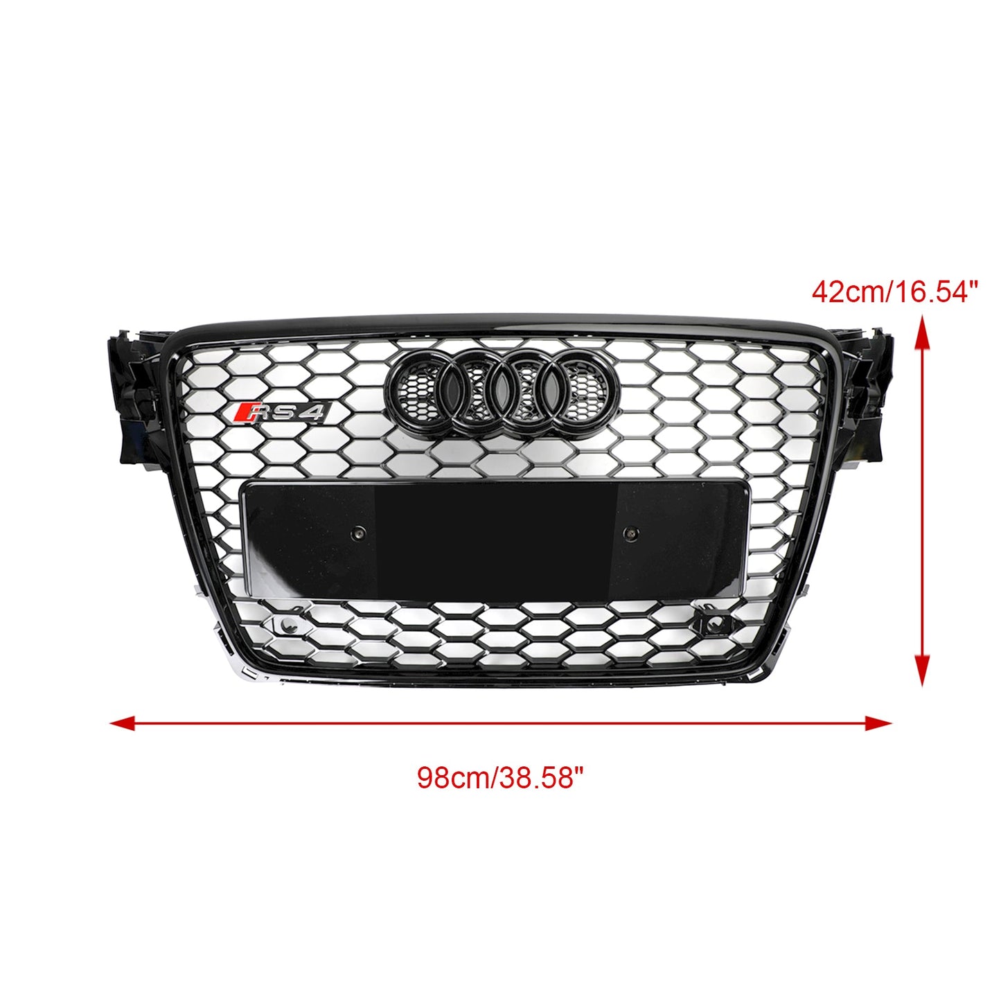 Audi A4/S4 B8 2009-2012 RS4 Style griglia a nido ape sportiva griglia esagonale nera