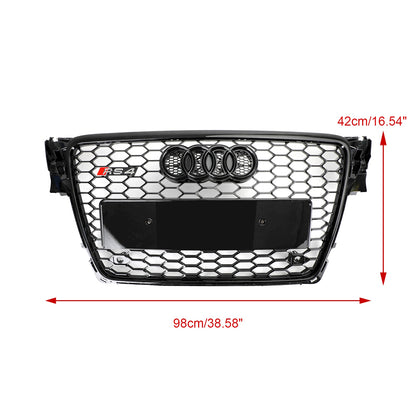 Audi A4/S4 B8 2009-2012 RS4 Style griglia a nido ape sportiva griglia esagonale nera